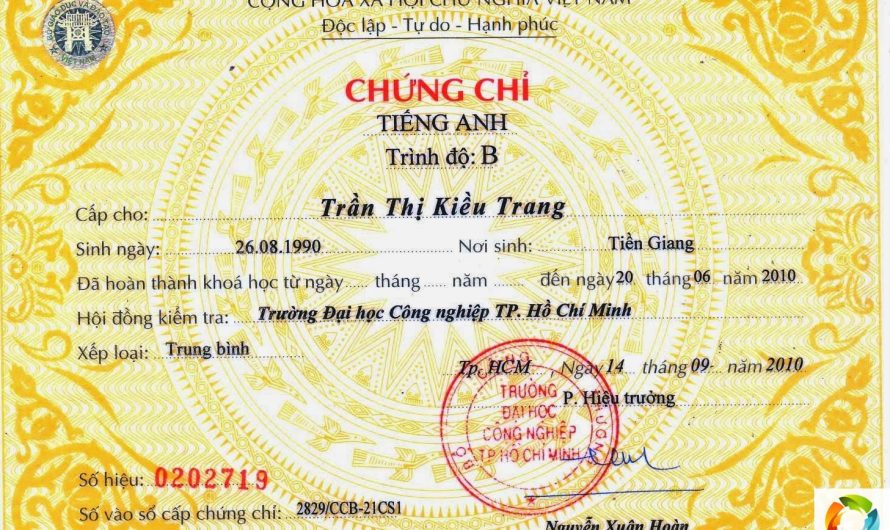 Làm chứng chỉ tiếng anh – anh văn giá rẻ | Nhận làm bằng tiếng anh trong ngày