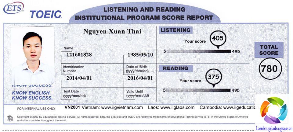Làm chứng chỉ toeic