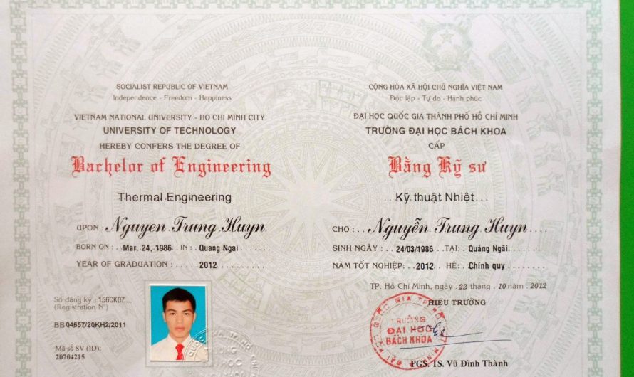 Dịch vụ làm bằng đại học Bách Khoa TPHCM từ phôi thật