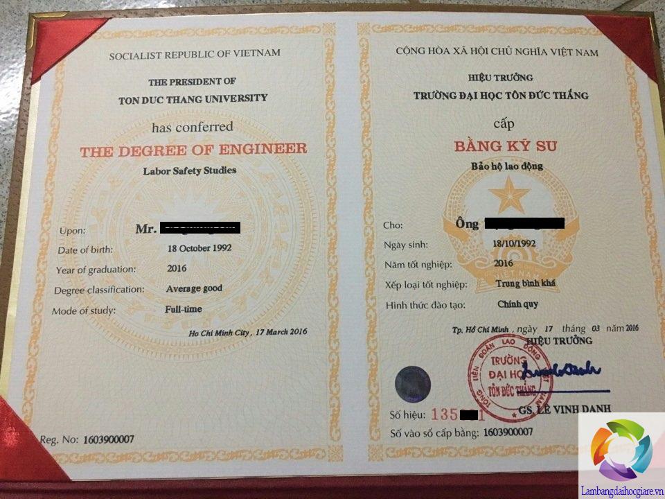 làm bằng đại học Tôn Đức Thắng