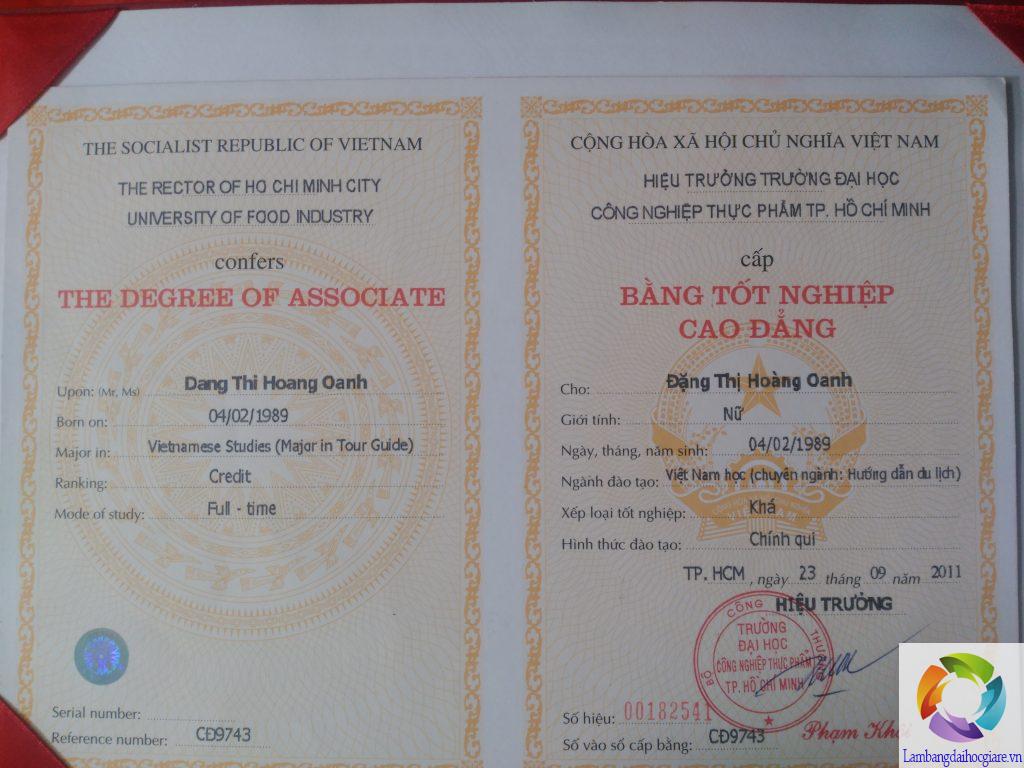 làm bằng đại học công nghiệp thực phẩm