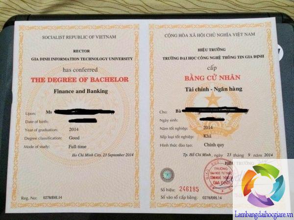 làm bằng đại học Gia Định