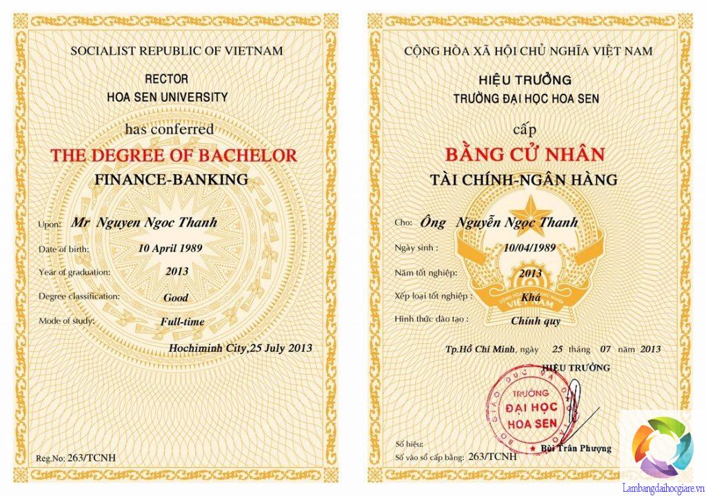 làm bằng đại học hoa sen