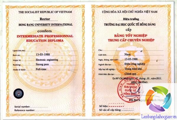 làm bằng đại học Hồng Bàng