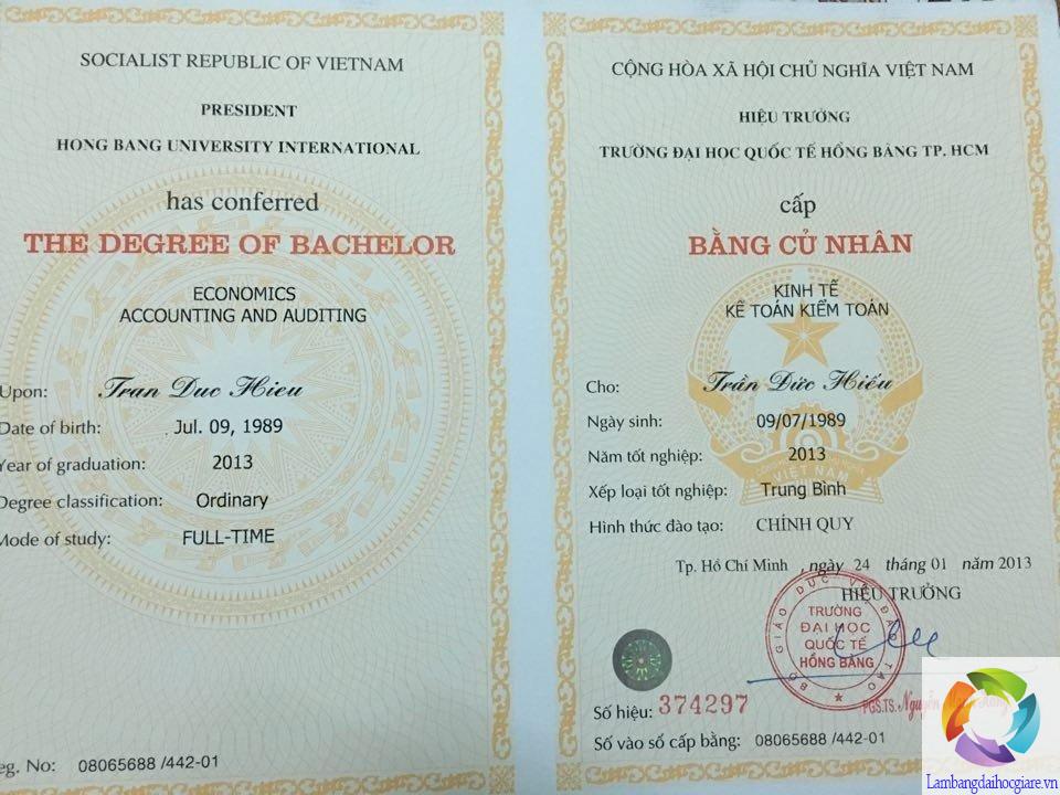 làm bằng đại học Hồng Bàng
