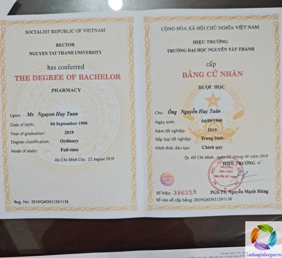 Làm bằng Đại học Nguyễn Tất Thành