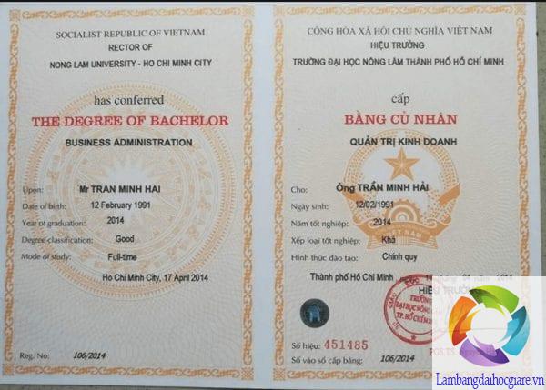 làm bằng đại học Nông Lâm