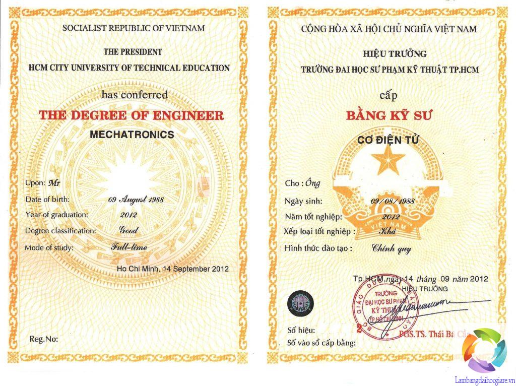 làm bằng đại học Sư phạm Kỹ thuật TPHCM