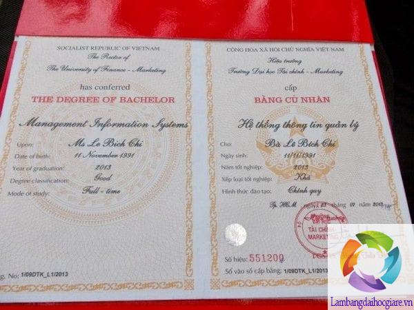 làm bằng đại học Tài chính Marketing