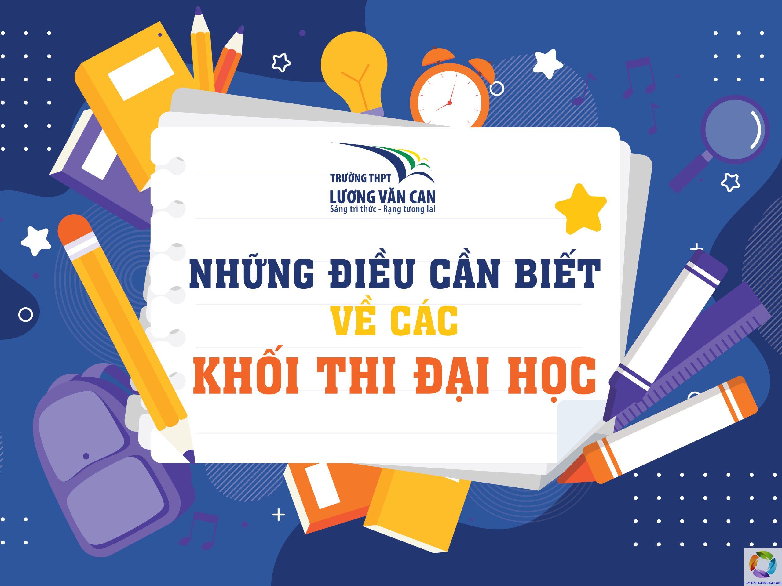 các khối thi xét tuyển Đại học
