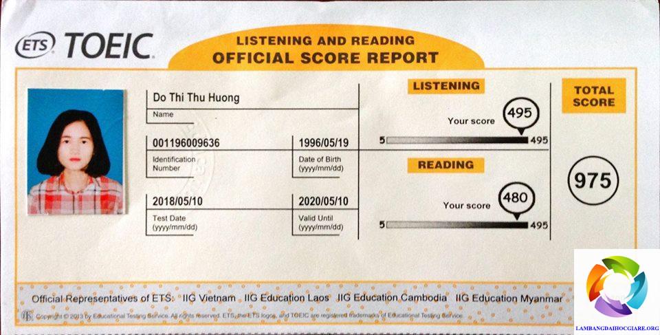 Chứng chỉ TOEIC (Test of English for International Communication)