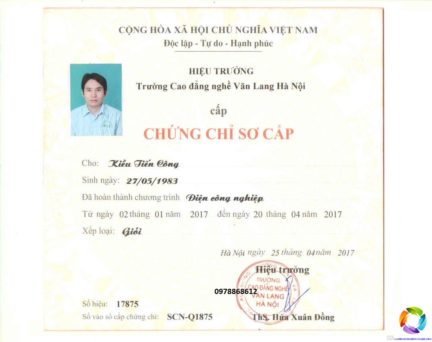 Làm chứng chỉ nghề điện