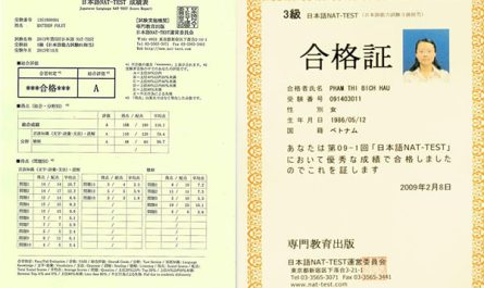 làm chứng chỉ tiếng Nhật