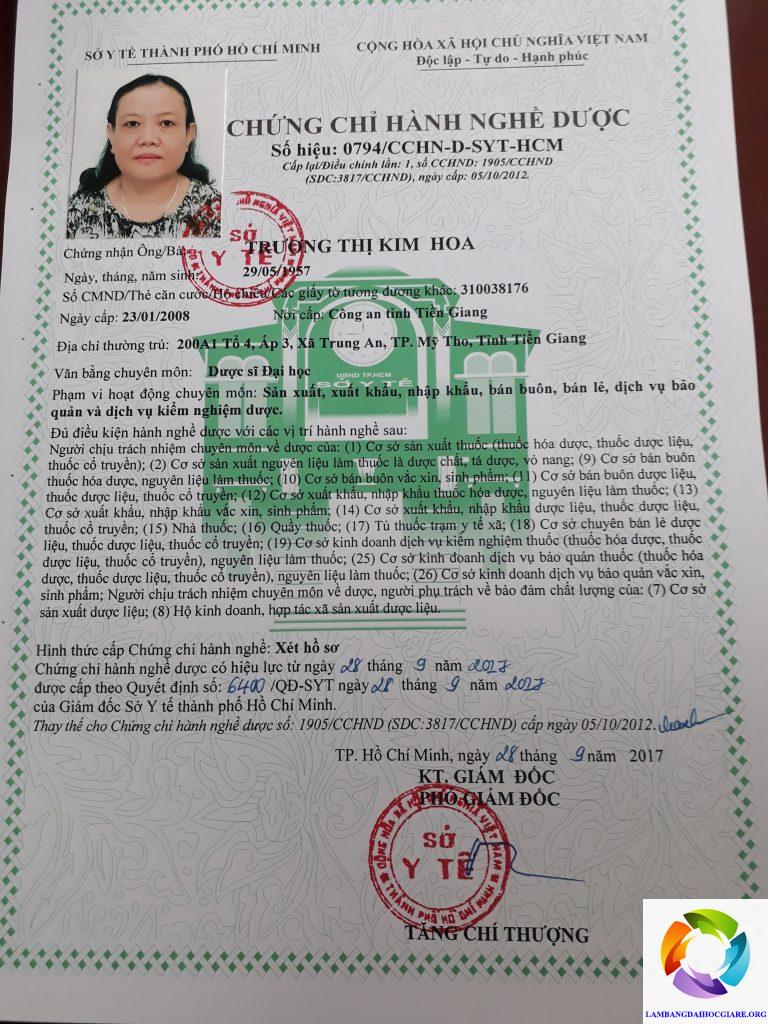 Làm Chứng Chỉ Hành Nghề Dược