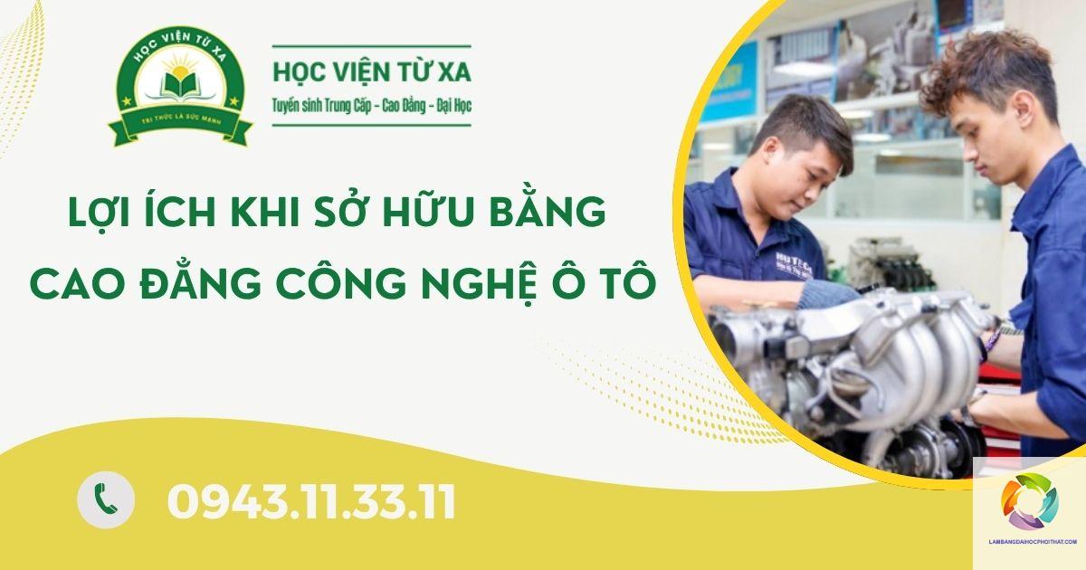 bằng cao đẳng công nghệ ô tô có giá trị gì