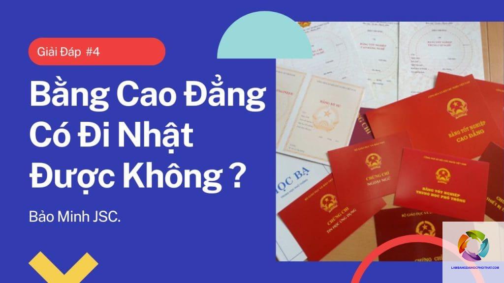 bằng cao đẳng điều dưỡng có đi nhật được không