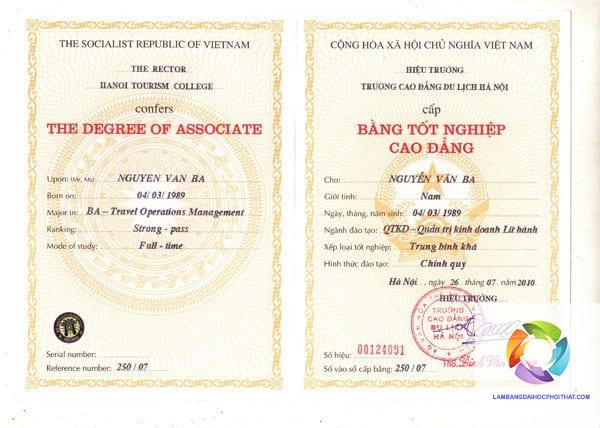 bằng cao đẳng du lịch