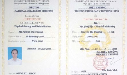 bằng cao đẳng phục hồi chức năng