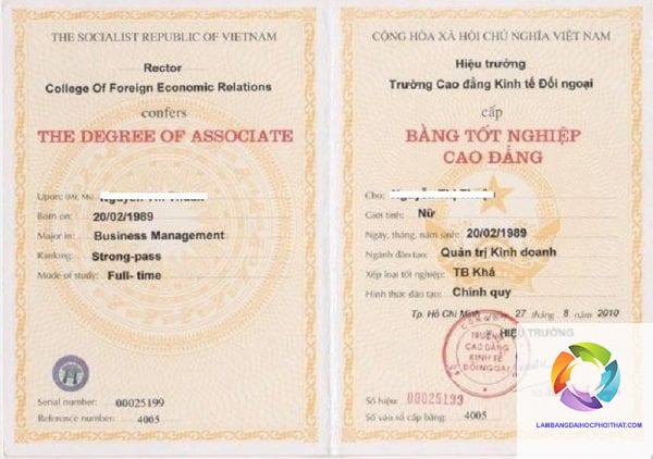 bằng cao đẳng quản trị kinh doanh làm doanh nghiệp nước ngoài được không