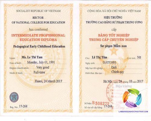 bằng cao đẳng sư phạm mầm non - Hình 3
