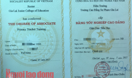 bằng cao đẳng sư phạm tiểu học
