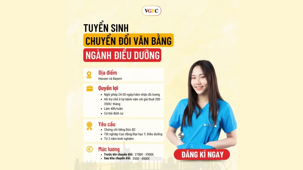 bằng đại học ngành điều dưỡng có đi đức được không