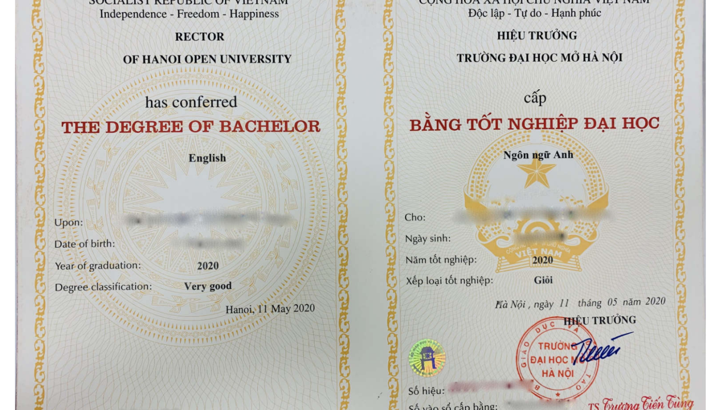 bằng đại học ngôn ngữ anh là gì