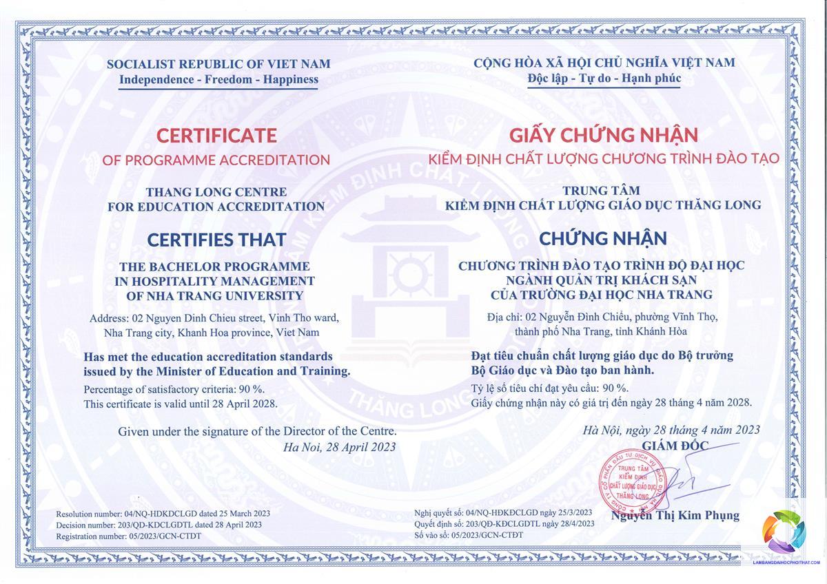 bằng đại học quản trị khách sạn là gì - Hình 1