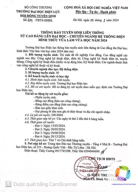 cao đẳng điện điện tử liên thông đại học