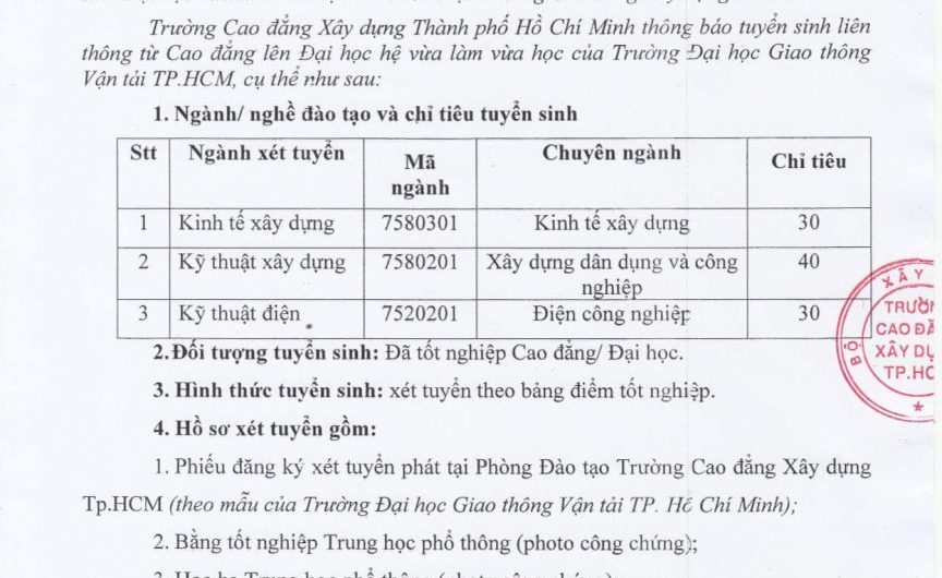 Cao đẳng xây dựng liên thông đại học: Lộ trình nâng tầm sự nghiệp ngành Xây dựng