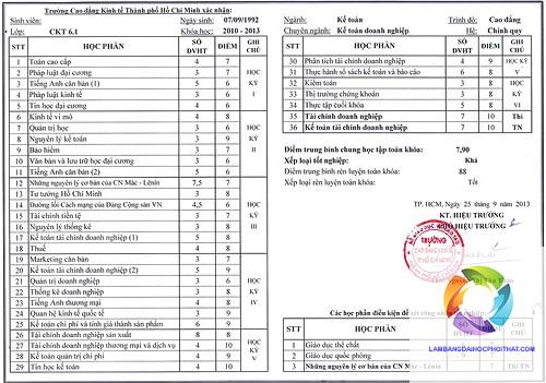 cấp lại bảng điểm đại học - Hình 3