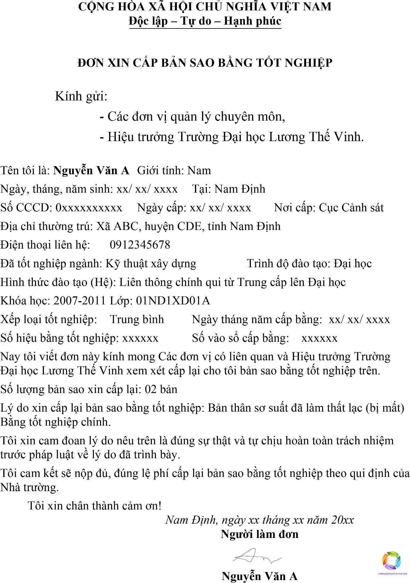 cấp lại hồ sơ tốt nghiệp đại học - Hình 1