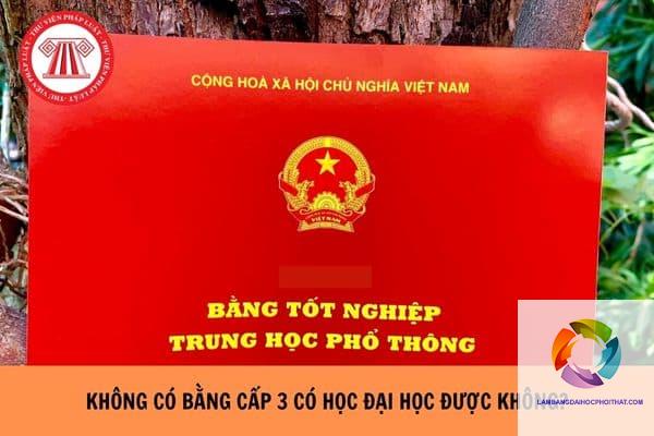 học đại học có cần bằng cấp 3 không