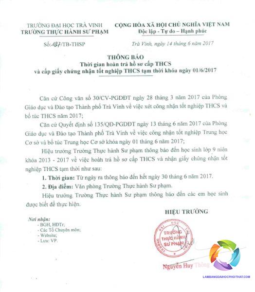 mất giấy hẹn nhận bằng đại học - Hình 1