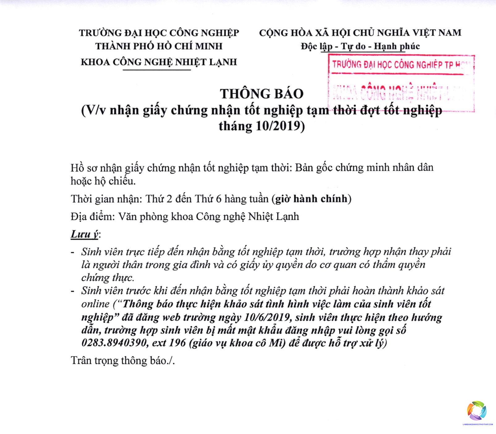 mất giấy hẹn nhận bằng đại học - Hình 2