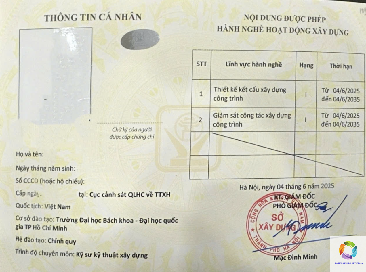 bằng cao đẳng kỹ thuật xây dựng có được cấp chứng chỉ hành nghề không - Image 4
