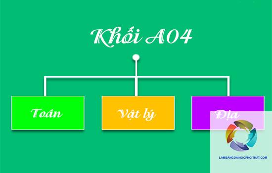 khối a04 gồm những môn nào