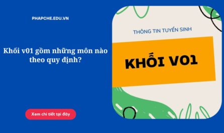 khối v01 gồm những môn nào