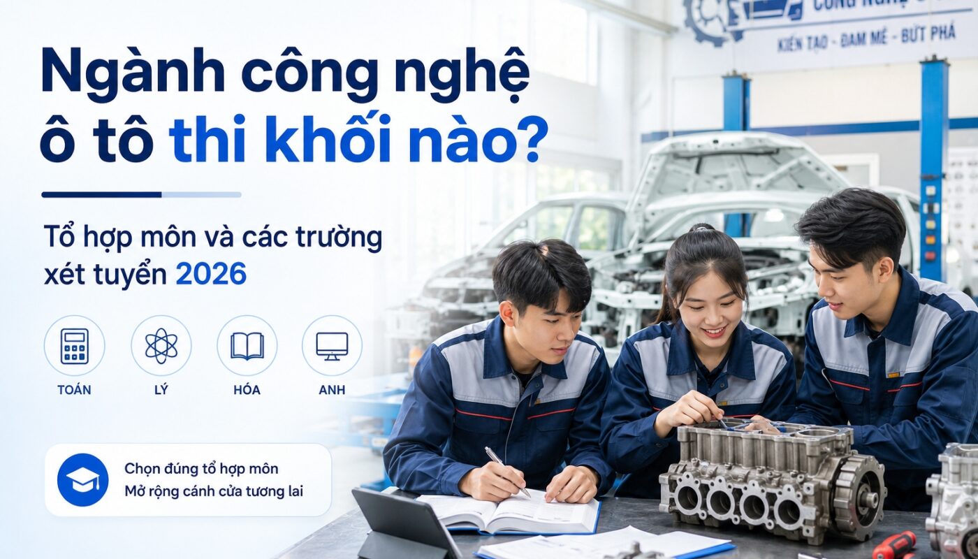 ngành công nghệ kỹ thuật ô tô xét tuyển khối nào