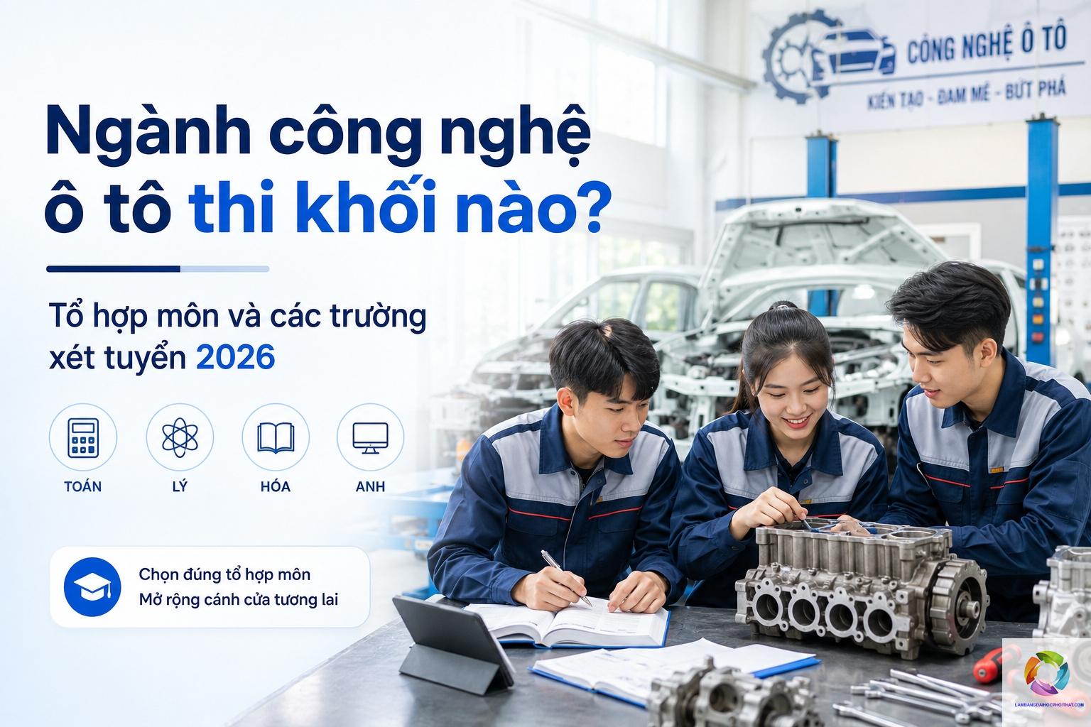 ngành công nghệ kỹ thuật ô tô xét tuyển khối nào - Image 1